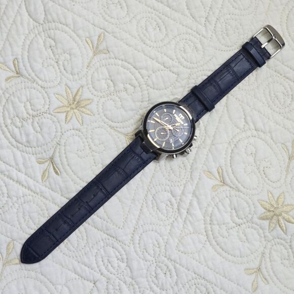 EUC Technomarine UF6 Chronograph Watch Sports Casual Navy Swiss Quartz 609010 main image 7